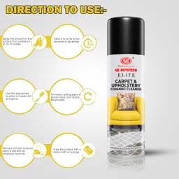 UE Autotech Elite Upholstery Cleaner - Sofa Fabric Couch Clean Liquid for Remove Dirt, Spots & Stains from Carpet Rug, Leather Sofa - Car Cleaning Advanced Formula - Multipurpose Spray, 500 ml image 3