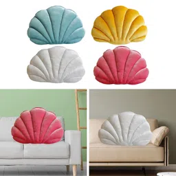 BNF® Plush Seashell Shape Pillow Ocean Themed Filled with PP Cotton Chair Cushion Blue|Home & Garden | Home Decor| Pillows|1 Plush Throw Pillow image 3