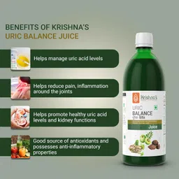 KRISHNA'S HERBAL & AYURVEDA Uric Balance Juice 1000 Ml | Balancing Uric Acid Naturally | Power Of Kutki, Adusa, Arand Mool & 6 More Herbs image 4