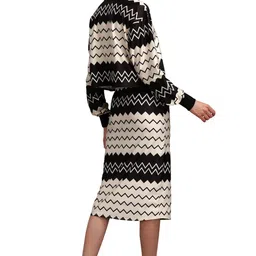 purvaja Women's Polyester Blend Cocktail Midi Dress image 2