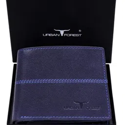 urban forest Jude Blue Leather Wallet for Men image 2