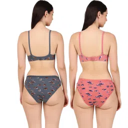 kinzie Women's Lingerie Set | Padded Bra | Cotton Blend | Combo Pack | (Pack of 1) image 2