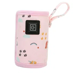 Enakshi (LABEL) Creations Portable Bottle Warmer Bottle Warming Bag for Outdoor Home Pink image 1