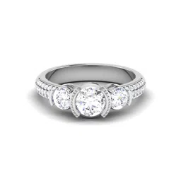 avsar jewellery 14k (585) White Gold Ring for Women image 3