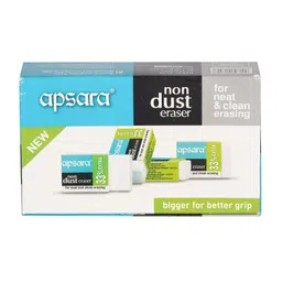 Apsara Non Dust Erasers - Pack of 20 image 1