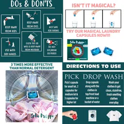 Solu Droppe Cologne Ultimate Plant-Based Laundry Pods - Top & Front Load, Triple-Action Cleaning, Fragrance Delight, Eco-Friendly, Wash up to 5-7 kg - Non-Toxic, Cruelty-Free - Made in India! image 5