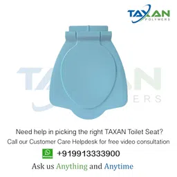 taxan polymers TAXAN Anglo Indian Toilet Seat Cover with Round Edges, PVC Cover for Indian Toilet Seat - High Glossy Finish, Sleek Design - Non-Soft Closing Commode Seat with Cover with Installation Kit (19.5x16 IN) image 2