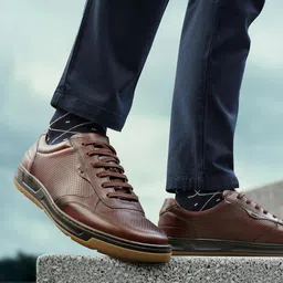 symbol premium Mens Smart Casual Lifestyle Leather Sneakers image 3