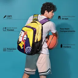 nasher miles Sport 45 L Backpack with 3 Compartment and Rain Cover| Ideal for Casual, College, School Bags for Boys & Girls image 2