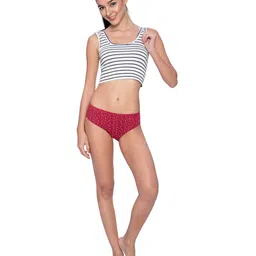 deepshoper Thong Panties for Women - Seam Soft & Stylish Underwear for Everyday & Special wear_JS_215_Pack of 2 2XL Red image 4