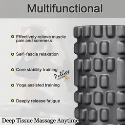 PulGos Foam roller for abs,cardio workout,Deep Tissue Massage and Body Pain High Density Foam,Muscle recovery massage roller image 4