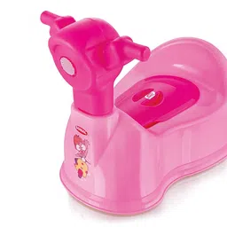 aaKaR Sonal - Baby Scooty - Baby Toilet Trainer Potty Seat with Removable Tray, Lid Cover (Pink) (Pink), Plastic image 4