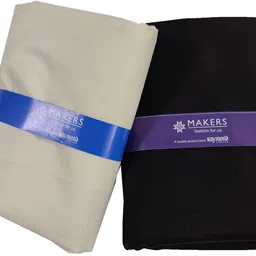 raymond Fabrics Makers Men's Combo of Unstitched Poly Cotton Printed Shirt and Trouser Fabric Set - Gift Pack (Multicolour_Free Size) image 1