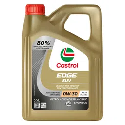 Castrol EDGE SUV 0W-30 Advanced Full Synthetic Engine Oil | Power Boost Technology | G80% Improved Performance| For Petrol, Diesel, CNG & Hybrid Cars | 3.5L image 1