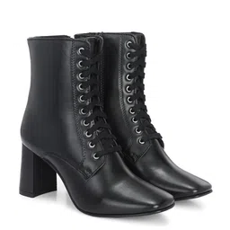delize Black women High Heel derby Boots 66732 image 1