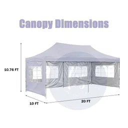 Beyond Sky Premium Waterproof Gazebo Tent for Outdoor 10x10 - Heavy Duty, Portable, Foldable Canopy with 3 Side European Covers Quick 2-Min Installation, 30kg Sturdy Design (White) image 5