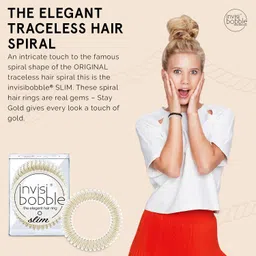 Invisibobble Slim Hair Ties Stay Gold image 2