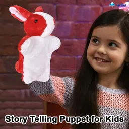FunBlast Hand Puppets for Kids – Cute Bunny Hand Puppet for Children, Story Telling Puppet for Kids, Hand Puppet Toy, Soft Hand Puppets for Kids, Fun Play Learning Toys for Kids (Red) image 4