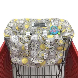 infantmania Baby Children Covers Shopping cart Cushion for Infant Supermarket Cart Cover Protector… (Yellow Flower) image 2
