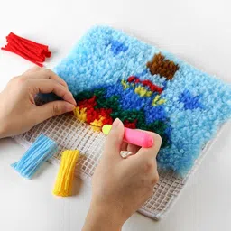 MERISHOPP® Latch Hook Kits DIY Cats Sunflower Crocheting Rug Carpet Making Sunflowers|Crafts | Needlecrafts & Yarn | Rug Making | Latch Hooking image 5