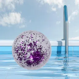 calandis CALANDIS® 3xInflatable Beach Ball Funny Swimming Pool Toy for Kids Birthday Party Supplies 60cm Violet | Exercise Balls | Fitness Equipment & Gear image 4