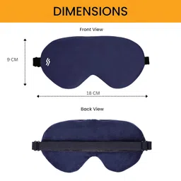 Tressential Fabric Super Soft Travel Sleep Eye Mask Or Blindfold With Adjustable Strap For Men, Women & Kids|Used For Sleeping, Traveling, Relaxation, Meditation, Blind Fold (Blue) image 5