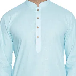 royal kurta Men's Pure Cotton Solid Kurta Pajama Set image 3