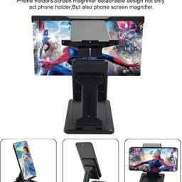 Drumstone 𝐆𝐑𝐄𝐀𝐓 𝐈𝐍𝐃𝐈𝐀𝐍 𝐃𝐄𝐀𝐋 15 Years Warranty 12" Screen Magnifier for Smartphone – 3D HD Phone Screen Amplifier for Movies, Videos & Gaming – Foldable Adjustable Stand (Black) image 2