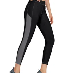 mehrang Women Slim Fit High Waist Gym Workout Tights with 4 Ways Stretchable Scoot Proof Yoga Leggings image 1