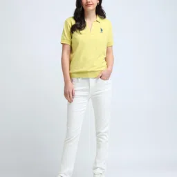 u.s. polo assn. Women's Solid Relaxed Fit T-Shirt image 4