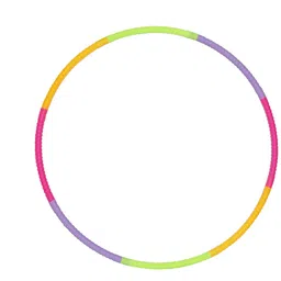 KMT Hula Hoop of 8 Inter-Lockable Exercise Fitness Ring for Kids and Adult (Multicolor, Adjustable) image 1