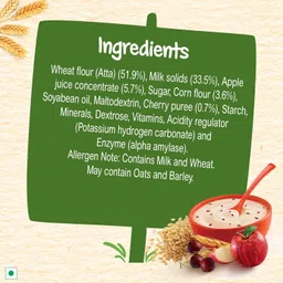 CERELAC Baby Food Cereal | Wheat Apple Cherry for 8 to 24 Months Baby | Source of Iron & Protein | Instant Baby Food Cereal | 350g image 3