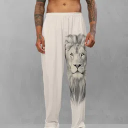 bullmer Trendy Printed Cotton Blend Relaxed Fit Active/Casual Travel Wear Trackpants/Lowers for Men image 5