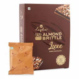 LOYKA Almond Brittle Luxe Dark Choco Box - 12 Pcs, 46% Ghana Dark Chocolate, Premium Gift Hamper, Choco & Nut Dryfruit Delicacy, Roasted California Almonds (45%), Any-Time Snack - 204 Gm image 1