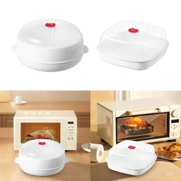 merishopp MERISHOPP® Microwave Steamer Household Microwave Bowl with Lid for Rice Leftovers Ramen Round|Home & Garden|Kitchen Dining & Bar|Kitchen Tools & Gadgets|Microwave Cooking Gadgets image 5