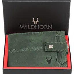 wildhorn Leather RFID Protected Leather Wallet Men, Green Hunter image 2