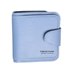 syga Women's Wallet with Zipper Closure Mini Purse Card/Coin/Cash/Key Holder(Blue) image 1
