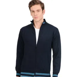 scott international Men's Rich Cotton High Neck Regular Fit Casual Jacket (AWGSSRN1xxxxl,Navy Blue,XXXX-Large) image 1
