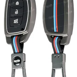 FlyPico Metal Silicon Key Cover Compatible with Hyundai i20, Creta, Venue, Tucson, Alcazar, Verna, Xcent, Aura, Elantra 3 Button Smart Key Special Feature Visibilitye in Low-Ligh Condition image 5