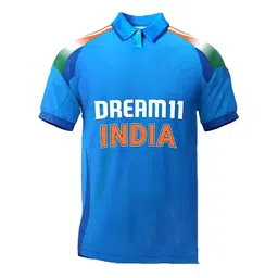 India ODI Virat 18 Jersey Collar Neck T-Shirt 2025/26(Kid's, Boy's& Men) image 2