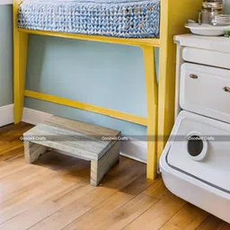goodwill crafts Wooden One Step Stool | Kitchen & Bathroom Riser Stand | Small Footstool for Kids & Adults | 12 x 8 x 5 inch, Durable Pathdi | Bedside Stool-Step | Small StepStool (Pathdi) image 4