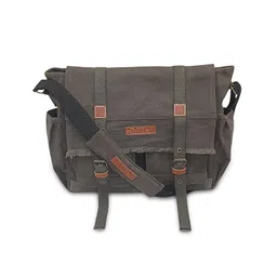 the house of tara Canvas Messenger Bag for Men and Women | Sling Laptop Bag fits Upto 15.6 Inch Size | Crossbody Bag with Waterproof Inner Lining, Adjustable Straps & Padded Partition image 1