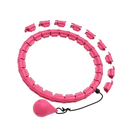 Fashion My Day Weighted Hoop Weight Detachable Adjustable No Fall Ring for Adults Kids Pink 28 Section image 3