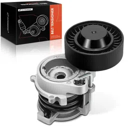 A-Premium Belt Tensioner Assembly with Pulley Compatible with BMW 325i 325xi 325Ci 330i 330xi 330Ci 525i 530i 2003-2005 X3 2004-2006 X5 2002-2006 L6 2.5L 3.0L, Replace# 11287512758 image 1