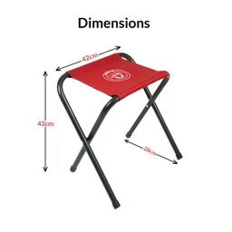 TrustBasket Red Camping Stool | Foldable Chair for Travelling | Portable Seating for Home | Folding Stool for Sitting | Easy Folding Furniture | Compact Outdoor Gear | Travel Chair image 5