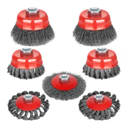 THE STYLE SUTRA® 7Pcs Angle Grinder Wire Wheel Brush Cup Set Multipurpose with Threaded Arbor | Home & Garden | Tools | Power Tools | Grinders image 1