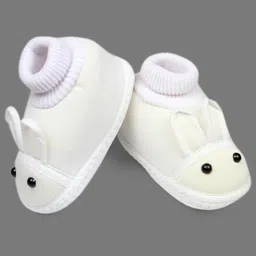 neska moda 6 To 12 Months Baby Boys & Girls Cute Soft Cotton Pre-Walker Rabbit Face Booties -BT16 image 4