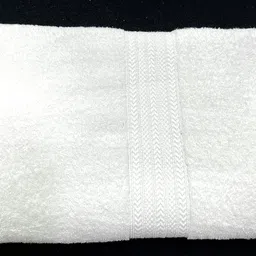 Bombay Dyeing Tulip Premium Cotton Bath Towel 450 GSM - Large Size(White) image 2