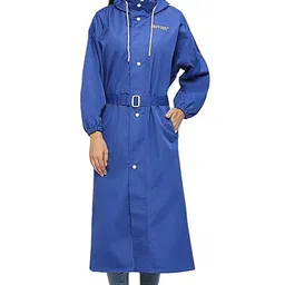 citizen Raincoat for Women with Inbuilt Hood, Waist Belt & Matching Carry Pouch | Rubberised & Taffeta Fabric Longcoat | Durable & Lightweight Ladies Rainsuit image 1
