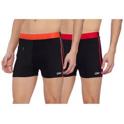 i-swim Mens Costume Is-010 Size 2Xl Black/Red With Is-010 Size 2Xl Black/Orange Pack Of 2 And Earplug Is-406 image 1
